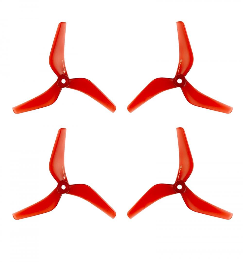 LCP 5140 5.1X4X3 3-teilige Propeller-Lichtsteuerungs-Requisiten Kompatibel mit RC Racing Freestyle-Drohnen, kompatibel mit 5-Zoll-Modellen(2PAIRS RED) von GHJtRs