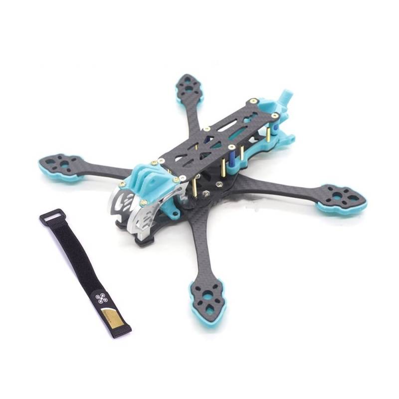 MARK5 225 mm Radstand, 5 Zoll 225 Kohlefaser-Quadcopter-Rahmen mit 5 mm Armen, kompatibel mit Air Unit Vista und analogen Systemen(BLUE) von GHJtRs