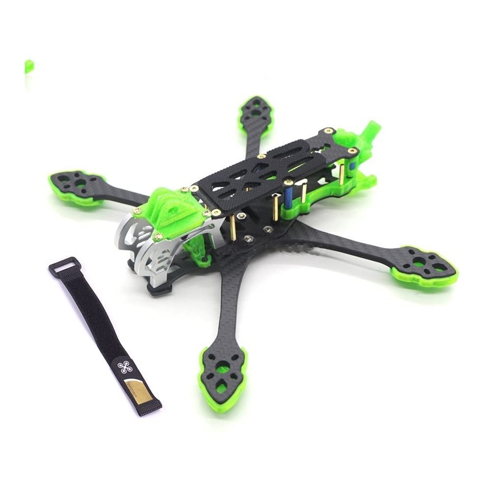 MARK5 225 mm Radstand, 5 Zoll 225 Kohlefaser-Quadcopter-Rahmen mit 5 mm Armen, kompatibel mit Air Unit Vista und analogen Systemen(GREEN) von GHJtRs