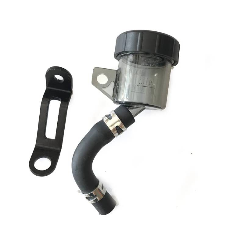 Motorrad Hydraulische Kupplung Hauptzylinder Bremsöl Tank Reservoir Tasse Set Reparatur Halterung Halter Kompatibel Mit Radial Bremshebel(WITH BLACK BRACKET) von GHJtRs