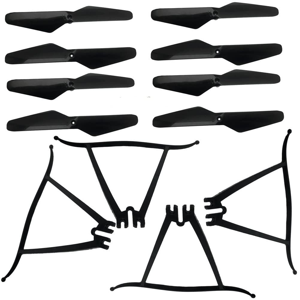 S60 RC Drone Kompatible Ersatzteile Propeller Guards Schutz Getriebe Motor Arme Kompatibel mit Quadcopter Reparatur Zubehör(8BLADES 4GUARDS) von GHJtRs