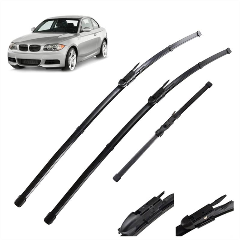 GHSYZY Scheibenwischer Vorne Und Hinten Wischerblätter Set Für BMW 1er E81 E87 116i 116d 118i 118d 120i 120d 123d 130i 2004–2010 20"20" 12" Scheibenwischer von GHSYZY