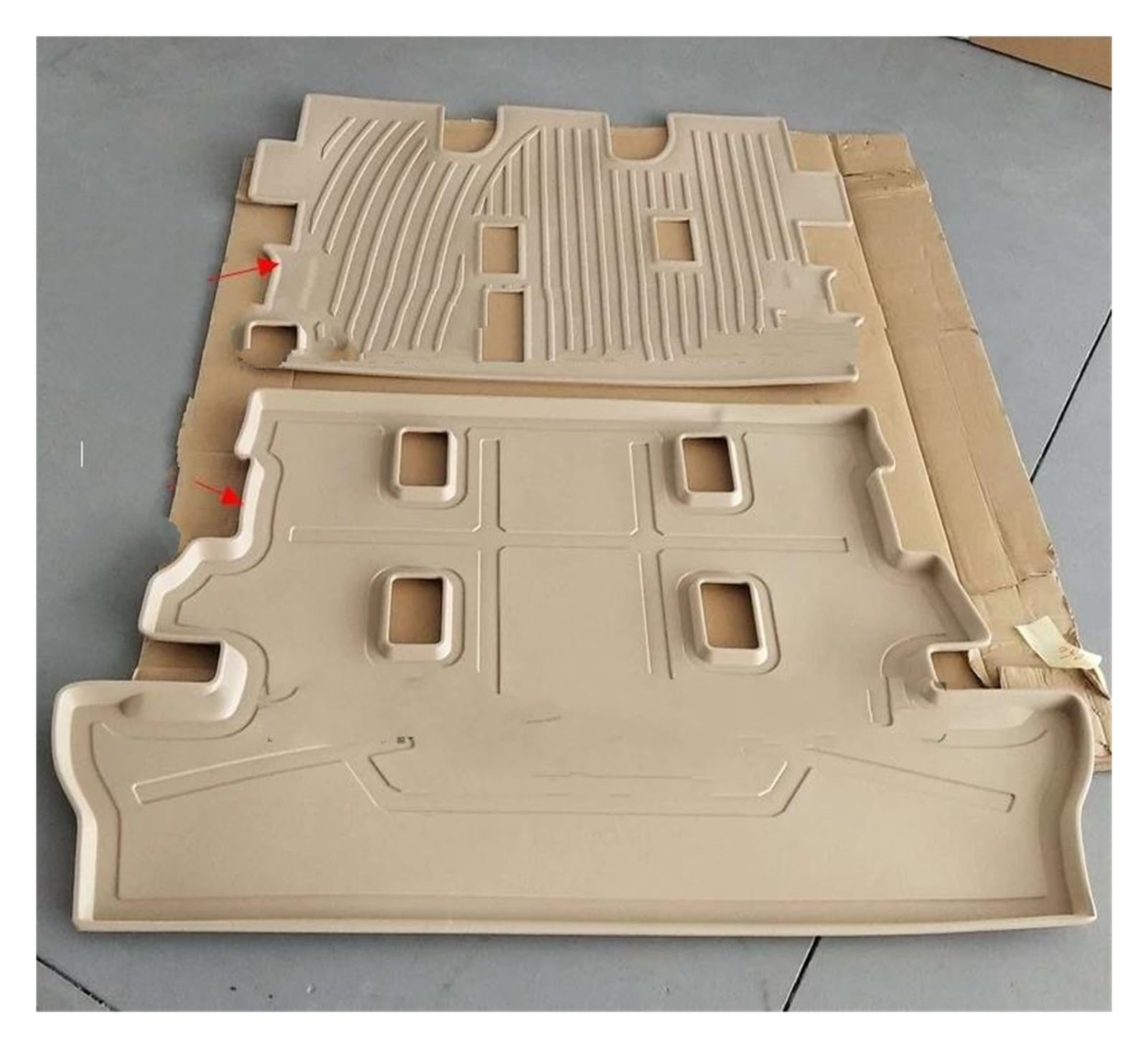 Auto schutzmatte Für TOYOTA Für Land Für Cruiser LC200 Verwenden Stamm Matte Auto Hinten Stamm Lagerung Matte CargoTray Matte Stamm Wasserdichte Schutz Pads Kofferraum Schutzmatten(A beige Extended 7s von GHTOITW