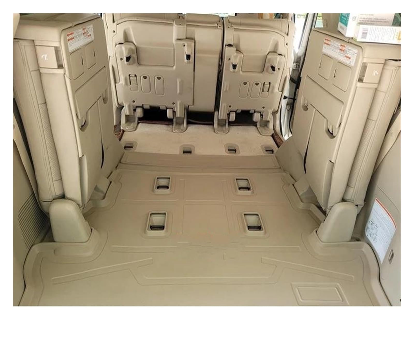 Auto schutzmatte Für Toyota Für Land Für Cruiser LC200 Verwenden Stamm Matte Auto Hinten Stamm Lagerung Matte CargoTray Matte Stamm wasserdichte Schutz Pads Kofferraum Schutzmatten(7seats beige mat) von GHTOITW