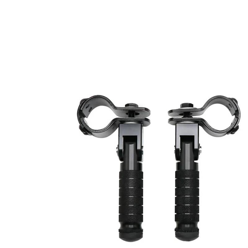 Fussrasten Pedal Für MotorcyclePedal 30mm-32mm Klapp Fußrastenanlage Gefaltet Motorrad Fußstütze Fahrrad Fußrasten Pedal Motorrad Zubehör Teile Moto Pedale(Black) von GHTOITW