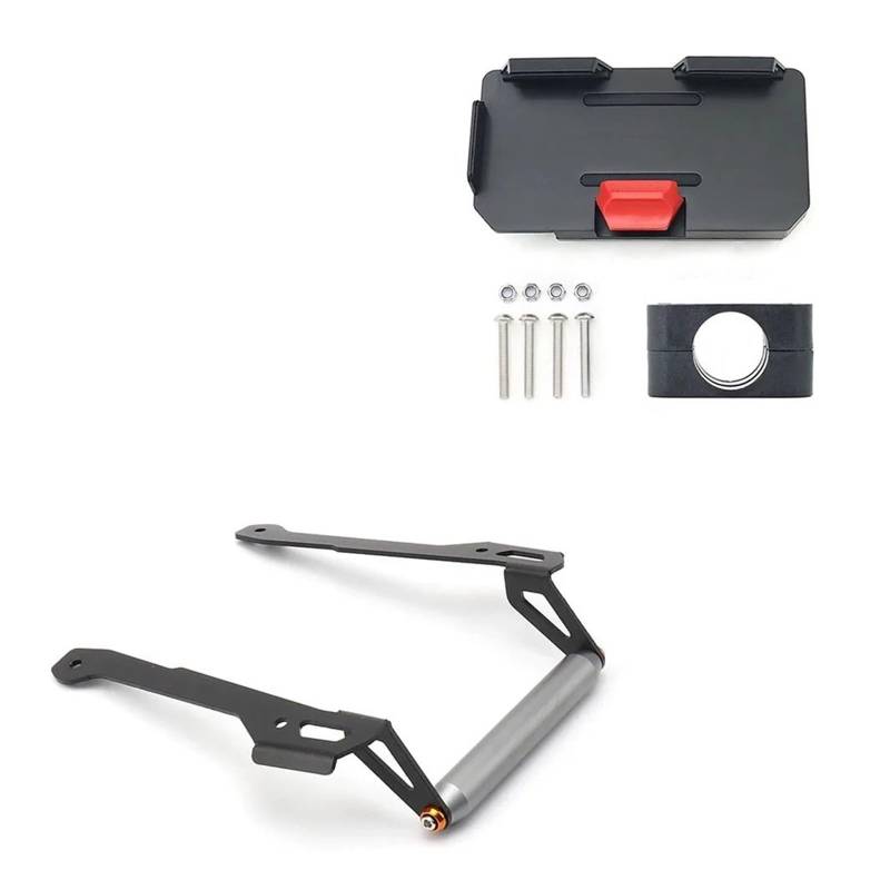 Motorrad Handyhalter Für Voge Für DS525X 2023-up Motorrad GPS Telefon Halter USB Drahtlose Ladegerät Navigation Halterung Unterstützung Montieren Teile Fahrrad Handyhalterung(22mm Set) von GHTOITW