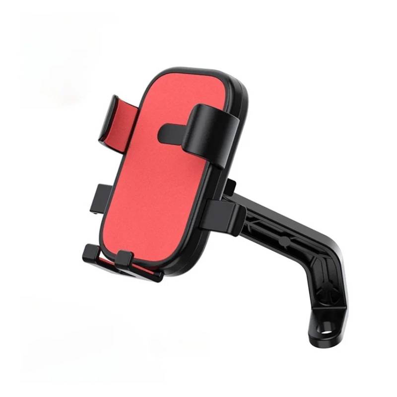 Motorrad Handyhalter Silikon-Telefonhalter Für Und Motorrad 360 ° Drehbar Verstellbar Auto-Navigationsständer Outdoor Universelles Telefonzubehör Fahrrad Handyhalterung(Rearview Mirror-Red) von GHTOITW