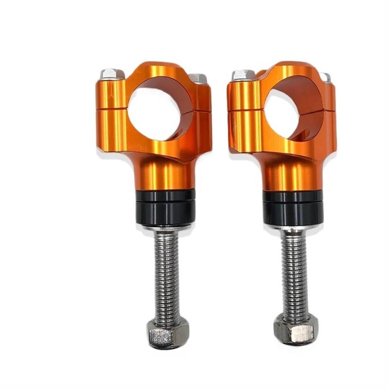 Motorrad Lenker Riser Für AVANTIS Für MOTOLAND Für BRZ Für ZONGSHEN Für KAYO GR Motorradzubehör M12 Lenkerklemme CNC Aluminiumlegierung Einstellbar 1 1/8 Riser Motorrad Riser Klemme(M12-Orange) von GHTOITW