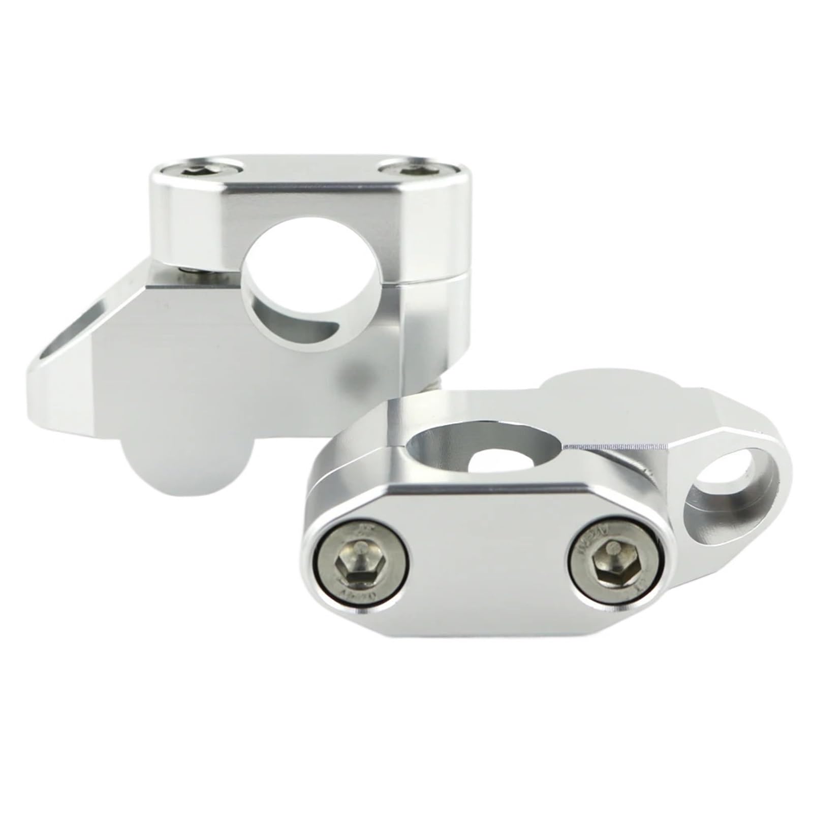 Motorrad Lenker Riser Für CR250 Für CR125R Für CR500R 22mm 7/8 "Lenker Riser Angehoben Verlängern Lenker Montieren Verlängerung Steigleitungen Offset Motorrad Riser Klemme(Silver) von GHTOITW