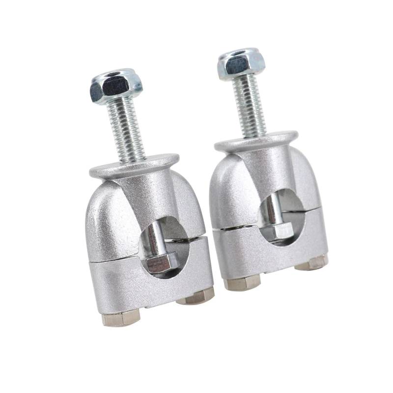 Motorrad Lenker Riser Für Dirt Für Pit Für Motorrad 2 Stücke 7/8 "Silber Aluminium Motorrad Lenker Riser 22mm Lenker Halterung Klemmen Motorrad Riser Klemme von GHTOITW