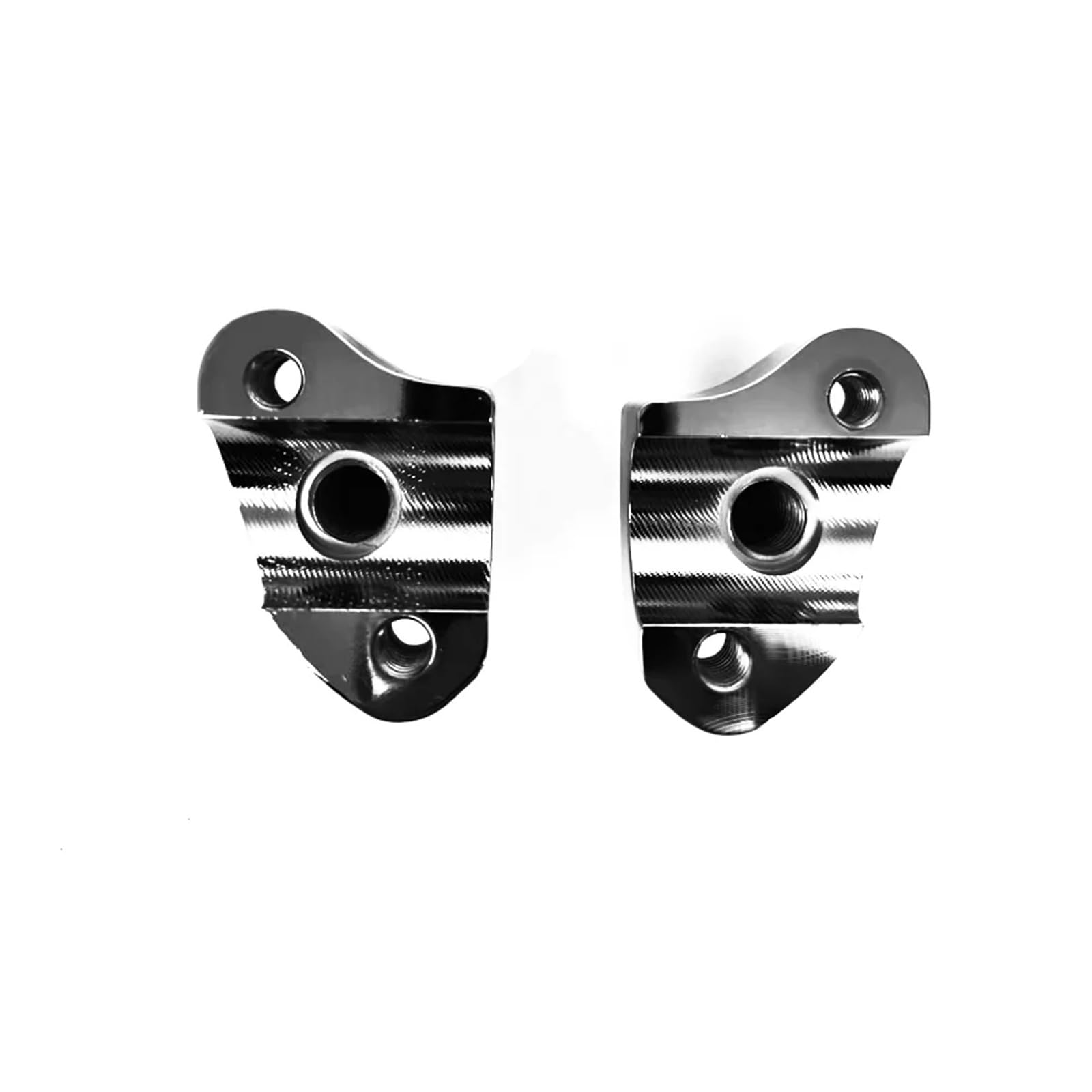 Motorrad Lenker Riser Für Dyna Für Super Für Glide Motorrad 1 Durchmesser Lenker Riser Clamp Motorrad Riser Klemme(A2 Chrome) von GHTOITW