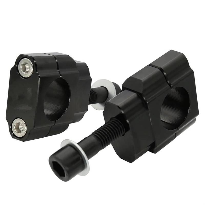 Motorrad Lenker Riser Für Kawasaki Bar Lenker Bar Riser Montieren Schellen Motorrad 1-1/8 Lenker Riser Montieren Schellen Kit Adapter Motorrad Riser Klemme(Black) von GHTOITW