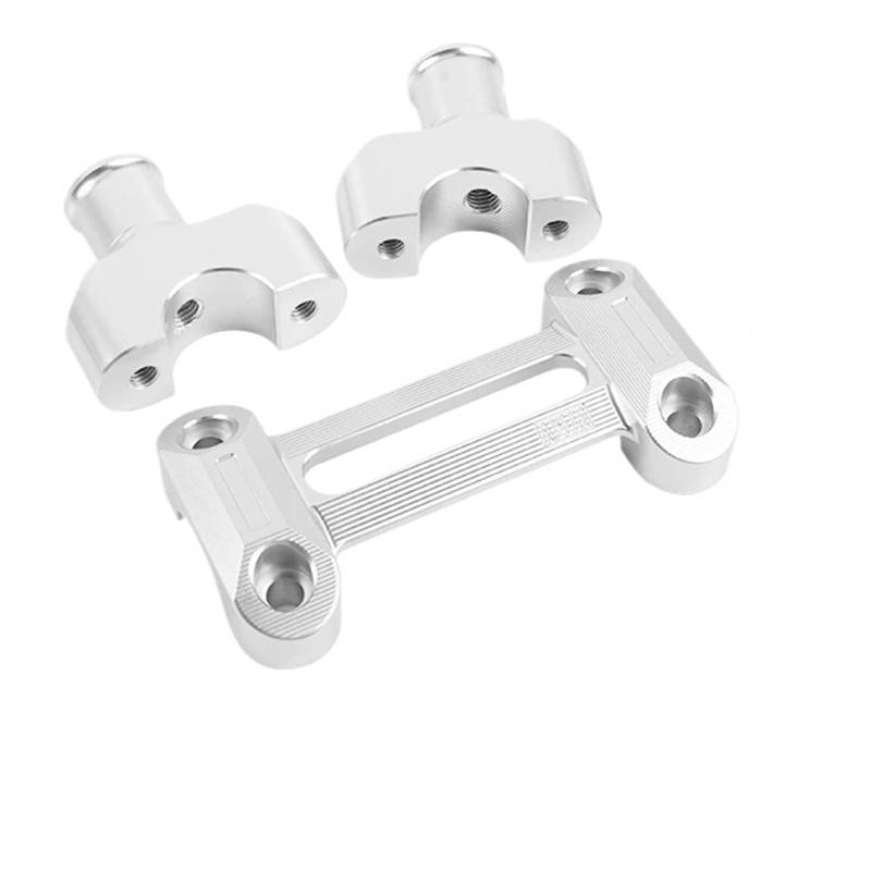 Motorrad Lenker Riser Für Kawasaki Für Z900RS 2018-2023 Motorrad Lenker Riser Bar Montieren Griff Clamp Motorrad Riser Klemme(Silver) von GHTOITW