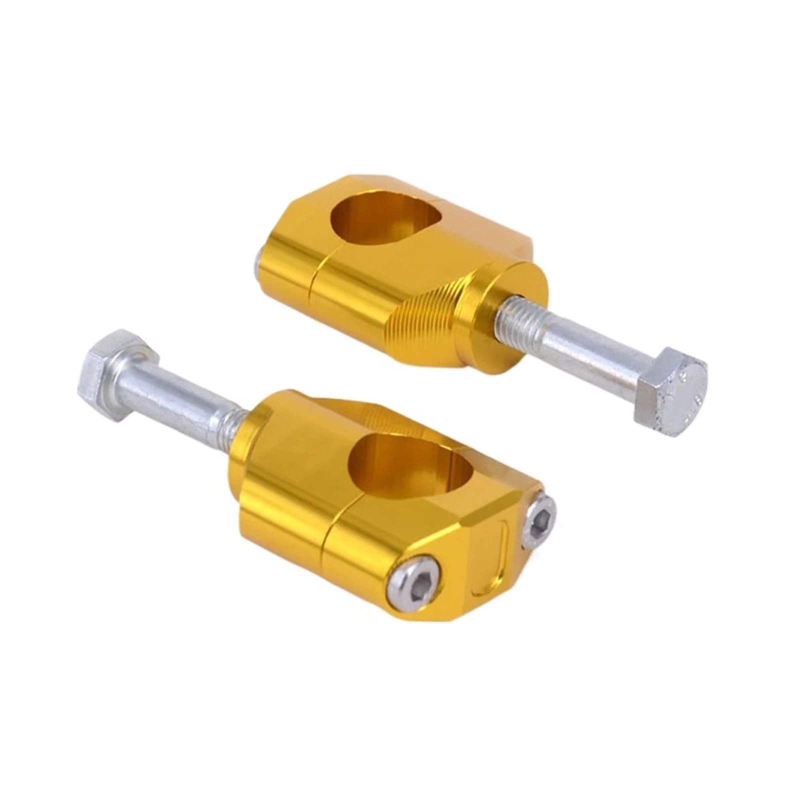 Motorrad Lenker Riser Für Kawasaki KX 125 250 250 450 FRLX Motorrad Aluminium Riser Clamp 1 1/8 "28MM Lenker Bar Motorrad Riser Klemme(Gold) von GHTOITW