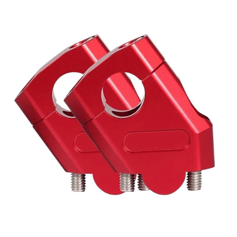 Motorrad Lenker Riser Für NTV650 Für NTV 650 Deauville 700 Varadero 12 5 Motorrad Lenker Erhöhung Riser Bar Clamp Mount Schwarz Silber Rot Motorrad Riser Klemme(22mm Red) von GHTOITW