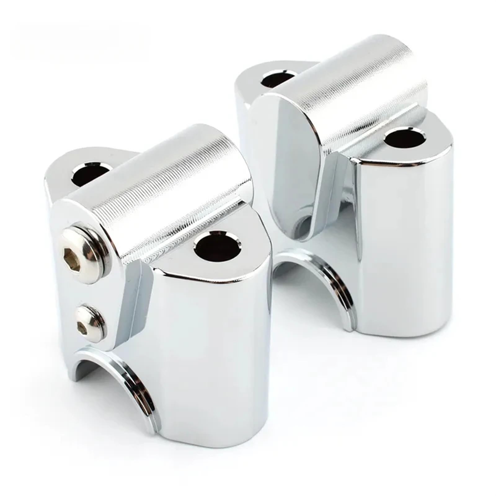 Motorrad Lenker Riser Für R18 Für R 18 Für Klassische Motorrad Lenker Riser Lenker Montage Lift Clamp Adapter Zubehör Motorrad Riser Klemme(Sliver) von GHTOITW