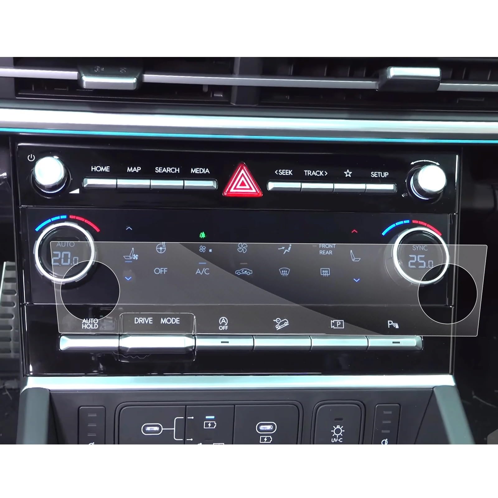 Navigation Displayschutz Für Hyundai Für Santa Fe 2024 LHD Auto Navigation & LCD Instrument Nano Screen Protector Auto Innen(A) von GHTOITW