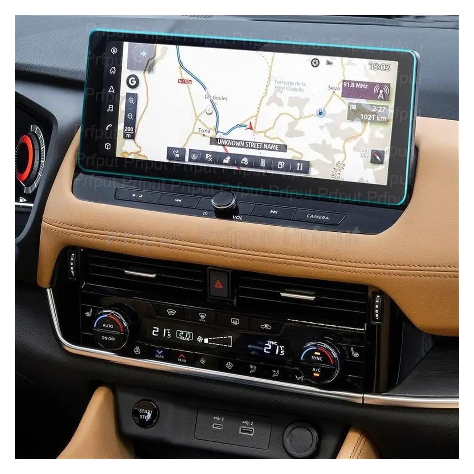 Navigation Displayschutz Für Nissan Für X-Trail 2023 12,3 Zoll Autoradio GPS-Navigation Innenausstattung Displayschutzfolie Aus Gehärtetem Glas von GHTOITW