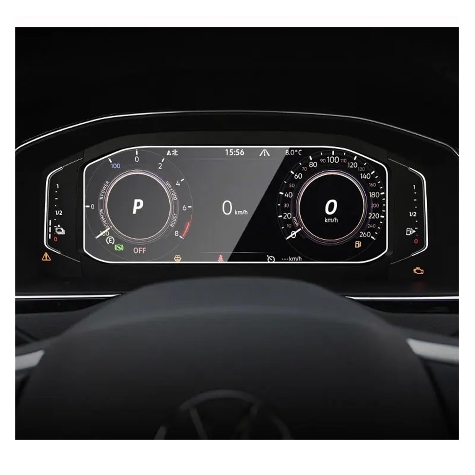 Navigation Displayschutz Für Polo 2022 Auto-Armaturenbrett LCD-Bildschirm Gehärtetes Glas Displayschutzfolie Auto-Innenaufkleber Zubehör(B) von GHTOITW