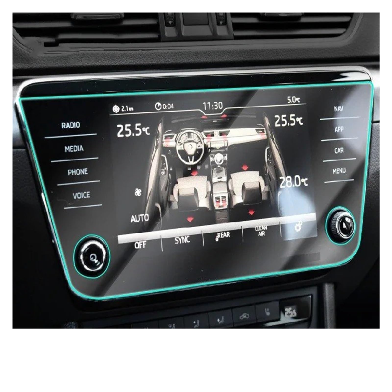 Navigation Displayschutz Für Skoda Für Superb 2018-2023 8 Zoll Auto GPS Navigation Schutzfolie LCD Bildschirm TPU Film Displayschutzfolie Anti-Kratzer Innenraum(8 Inch 1PCS,Matte) von GHTOITW