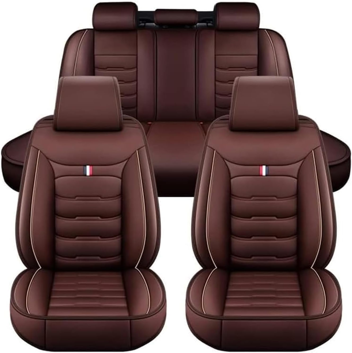GHUYGTT Autositzbezüge Set für Mercedes Be-nz C Class C200 w204/c200 w203/c220 w205/c180 w202/c250 w205, 5-Sitze Leder Wasserdichtes Komfortabler Sitzbezüge Schonbezüge Full Set Innenraum Zubehör von GHUYGTT