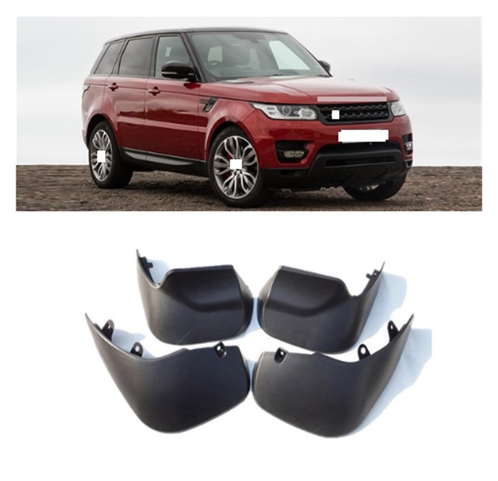 4 Stück Auto Spritzschutz Kompatibel mit Land Rover Range Rover Sport 2014~2019 L494 Kotflügel Spritzschutz Spritzschutz Autozubehör (kein Running Board) von GHZMKCYPQ