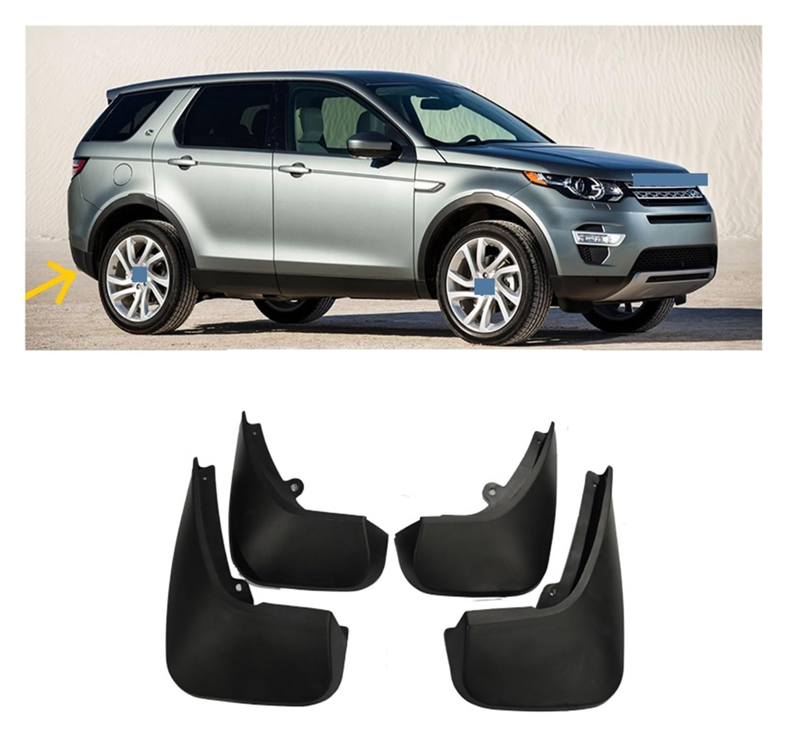 Auto-Schmutzfänger, kompatibel mit Land Rover Discovery Sport L550 2015~2018, Vorder- und Hinterräder, Schmutzfänger, Auto-Zubehör.(Without Radar) von GHZMKCYPQ