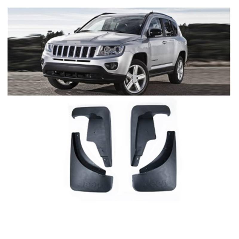 Auto Spritzschutz Kompatibel mit Jeep Compass 2007~2016 MK49 2008 2009 2010 2012 2015 Kotflügel Spritzschutz Kotflügel Spritzschutz Autozubehör (Fit After Facelift) von GHZMKCYPQ