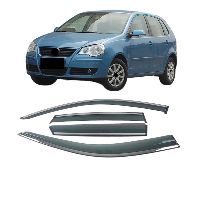 Fenster Sonne Regenschutz Visier Shield Shelter Schutz Abdeckung Abdeckung Trim Kompatibel mit VW POLO MK4 9N MK5 6R Schrägheck 2001-2017(2001-2009) von GHZMKCYPQ