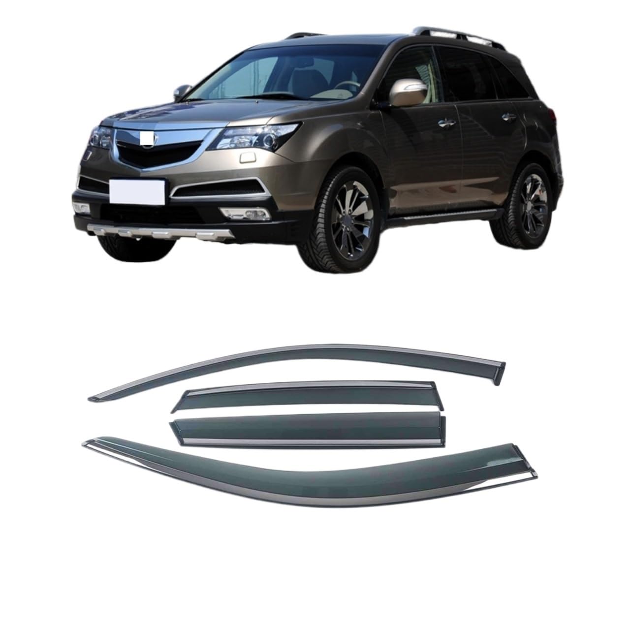 Fenster Sonne Regenschutz Visiere Schild Schutz Abdeckung Trim Rahmen Aufkleber Kompatibel Mit ACURA MDX 2010-2017(2010-2012) von GHZMKCYPQ