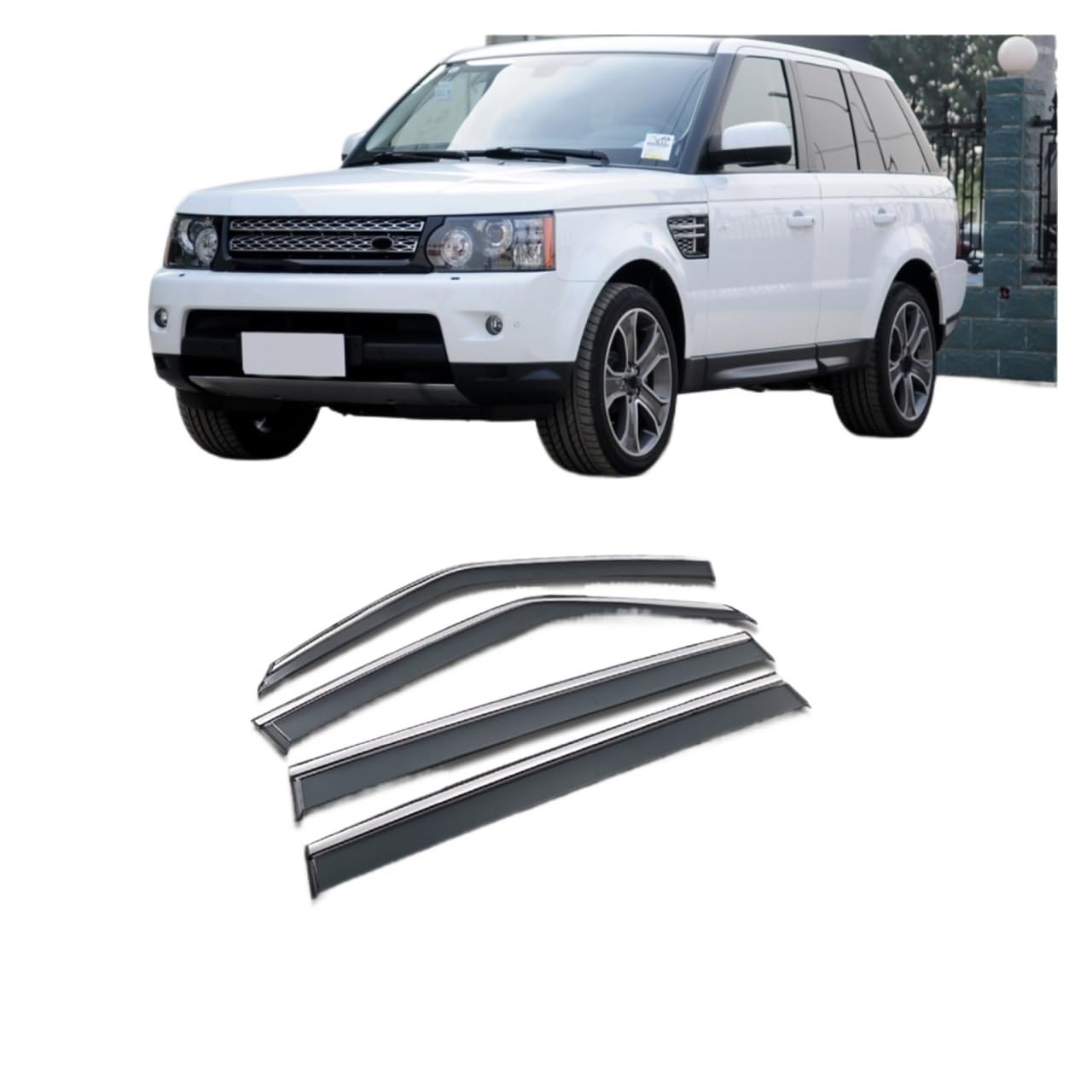 Fenster Sonne Regenschutz Visiere Schild Schutz Cover Trim Rahmen Aufkleber Kompatibel mit Range Rover Sport L320 L494 2005-2022(05-13) von GHZMKCYPQ