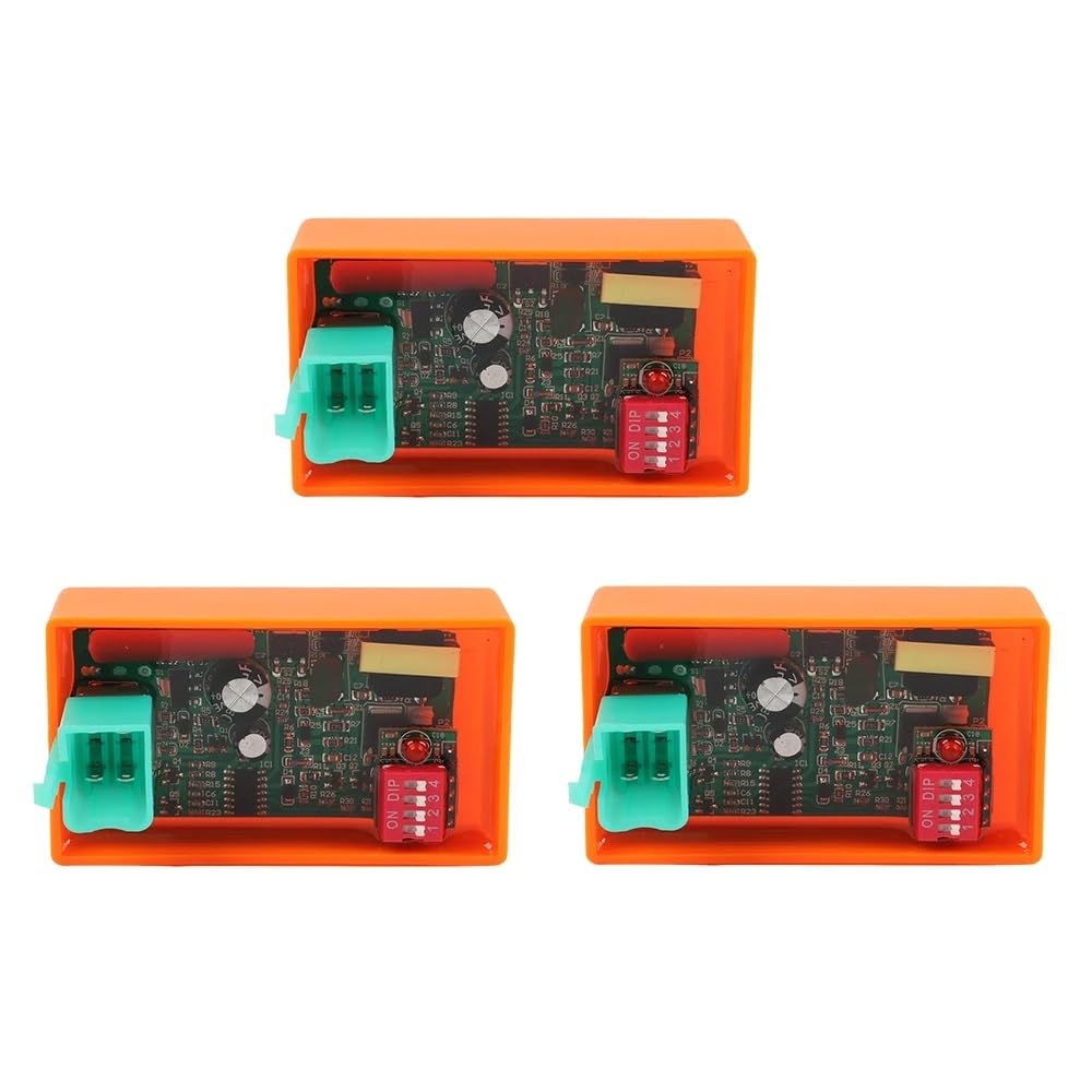 4 Pin DC CDI Box Zündung kompatibel mit 125CC 150CC 200CC 250CC 300CC ATV Dirt Pit Go Kart Motorrad Roller Zubehör mit DIP-Schalter(ORANGE) von GHqHQL