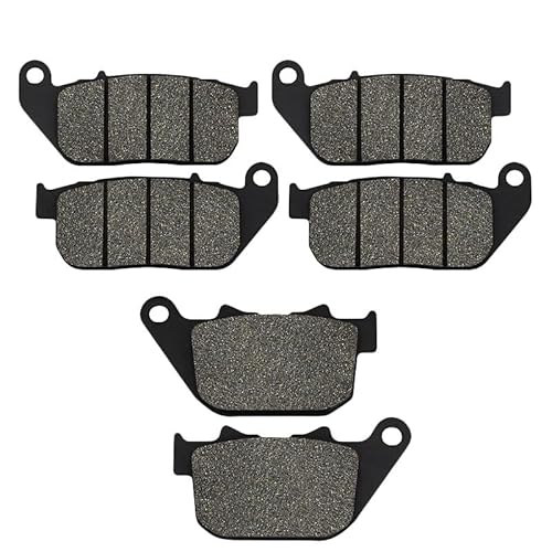 Motorrad-Bremsbeläge vorne und hinten, kompatibel mit XL883 XL883R Roadster 05–14, XL1200 XL1200R Sportster 04–08(FRONT REAR 3 PAIRS) von GHqHQL