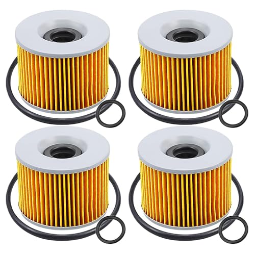 Performance-Motorradöl, kompatibel mit KZ400 KZ440 KZ550 KZ650 KZ700 KZ750 KZ1000 KZ1100(4 PCS-YELLOW) von GHqHQL