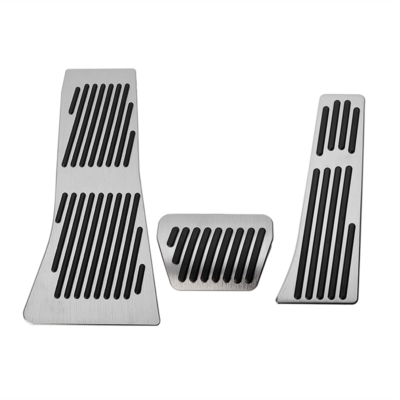 GIGIROM Auto Pedal Pad Kraftstoff Gaspedal Bremspedal Fußstütze Pedal Abdeckung Aluminium Zubehör, for, for X5 X6 E70 E71 E72 F15 F16 F85 F86 Fußpedal(Footrest AT 3pcs) von GIGIROM