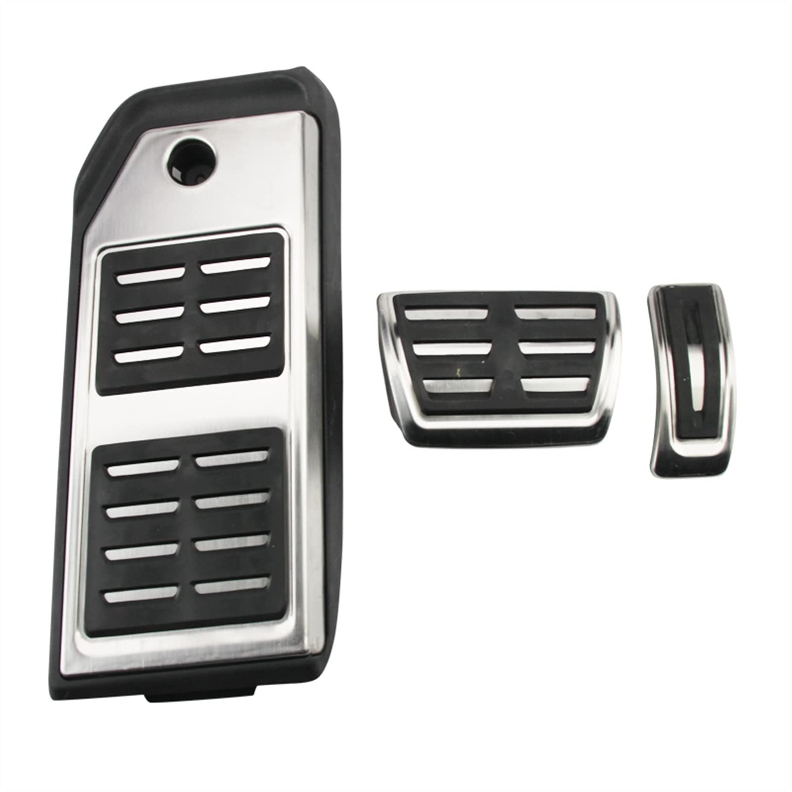 GIGIROM Bremspedalbeläge, for VW, for TOUAREG, 2019 2020, Kraftstoffbremsfußstütze, AT-Pedale, Platte, Beschleunigeraufkleber, Styling Fußpedal(3PCS) von GIGIROM