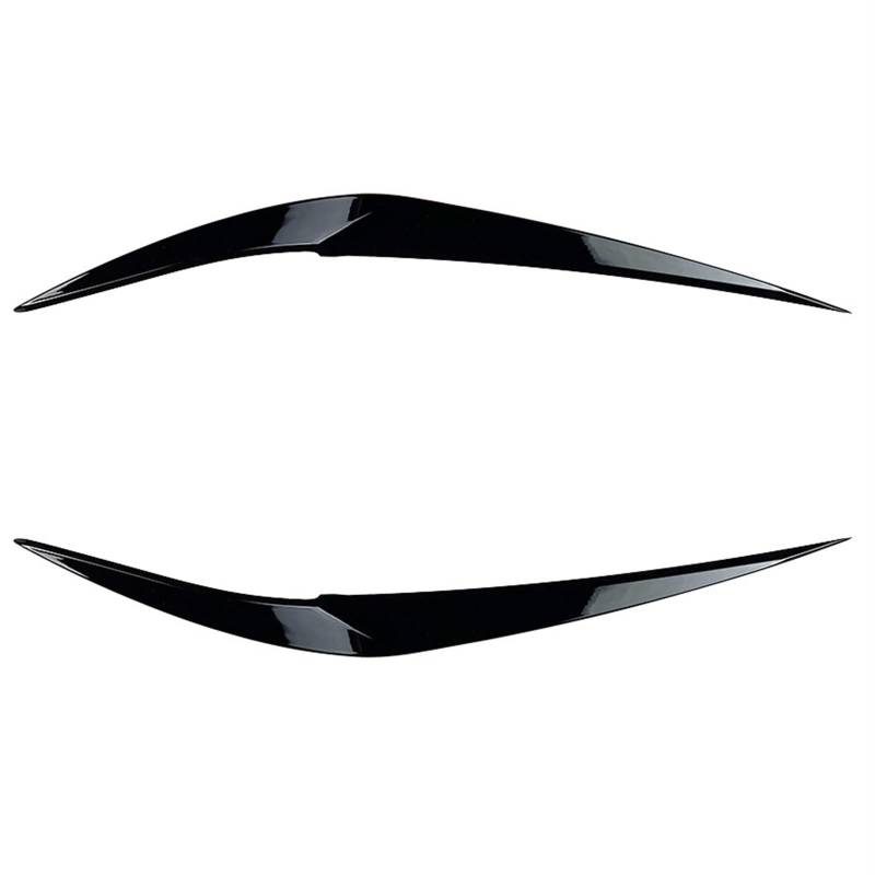GIGIROM Frontscheinwerfer Augenbrauen Augenlider Abdeckung Aufkleber Trim ABS Kunststoff Body Kit Autozubehör, for BMW X1 F48 F49 2015-2022(Glossy Black) von GIGIROM