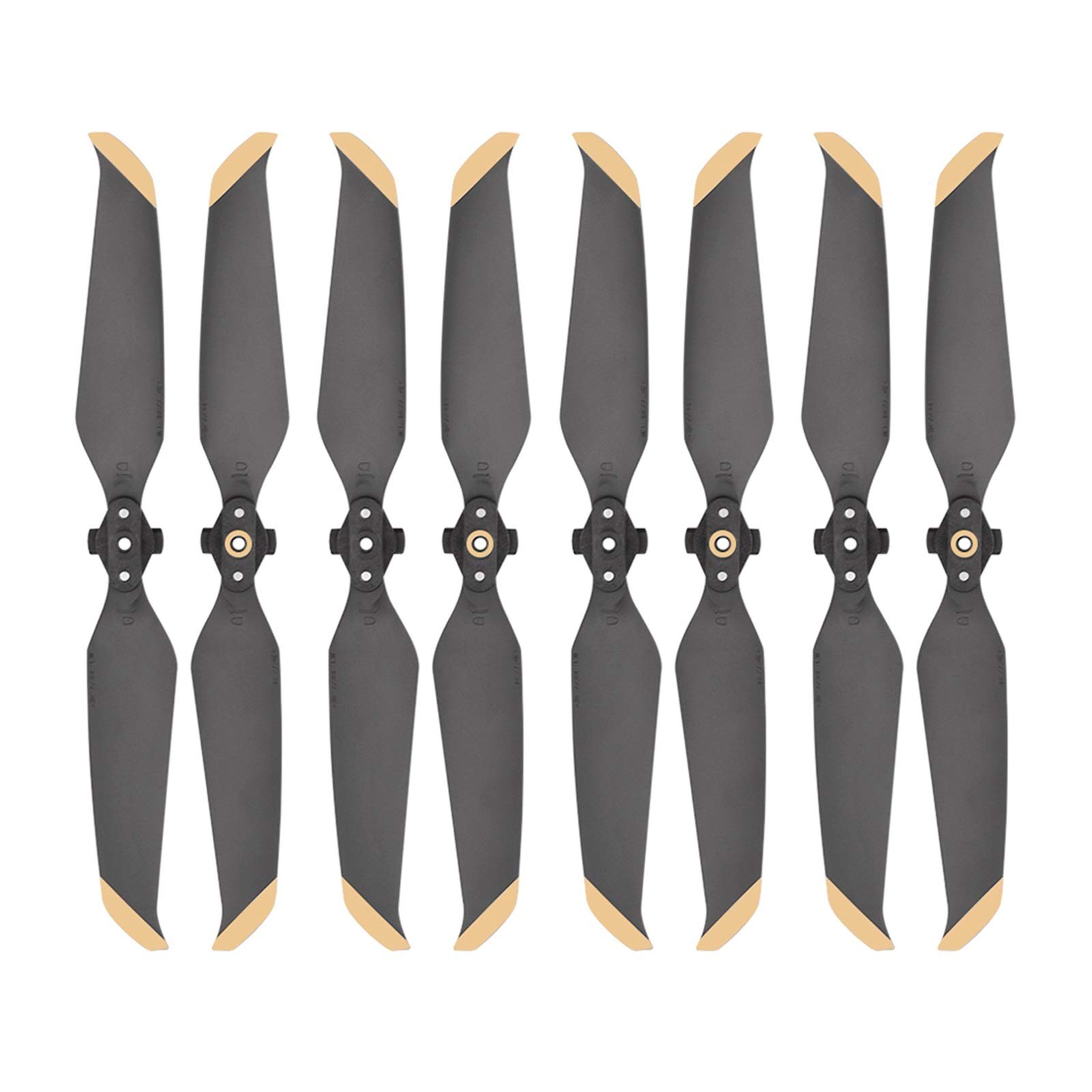 GIGIROM Geräuscharme Propeller Propeller Blade 7238, for DJI, for Mavic Air 2 Props Blade Ersatzpropeller, for DJI, for Mavic Air 2 Zubehör Propellerflugzeug-Ersatzteil(4 Pair Gold) von GIGIROM