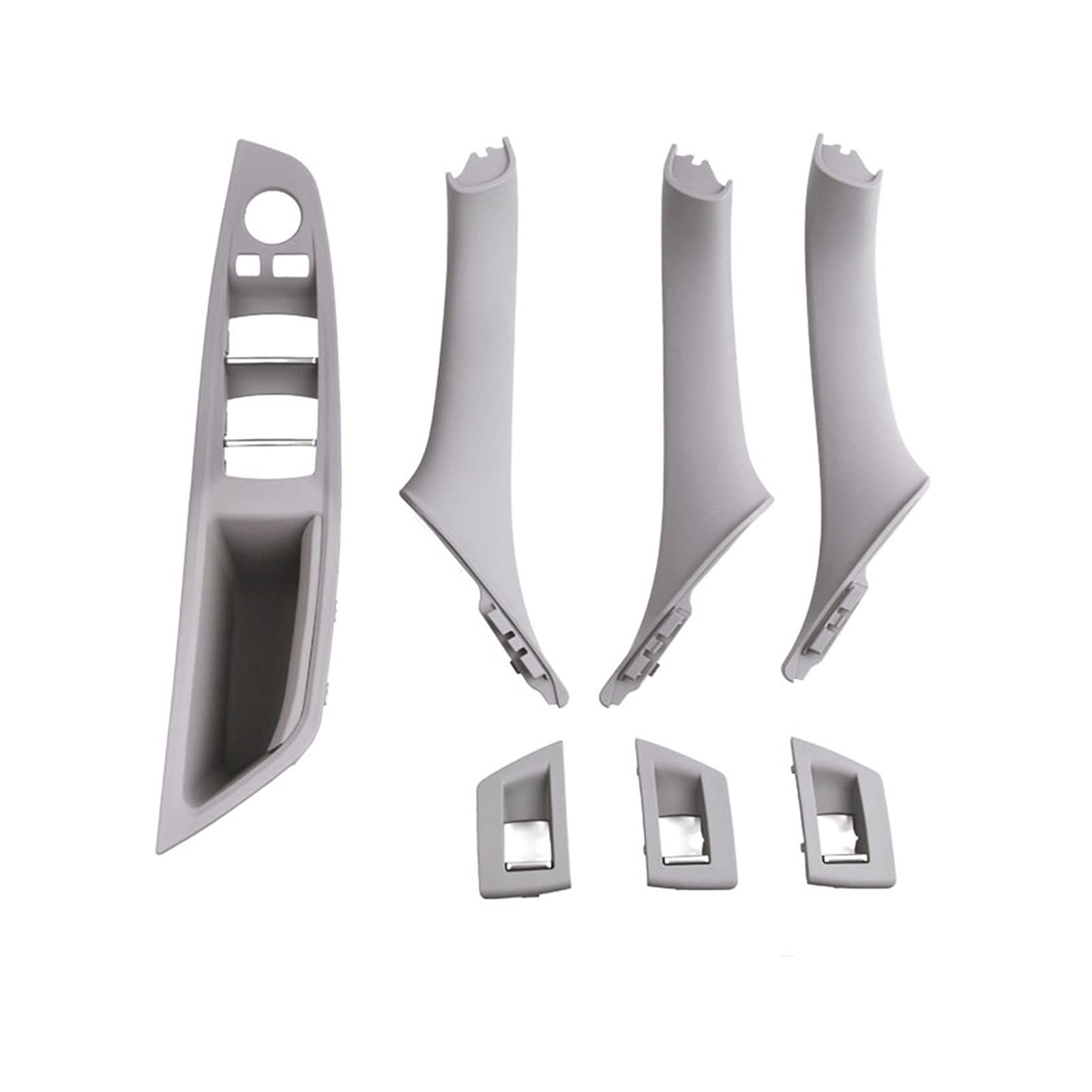 GIGIROM Innentür Armlehne Fenster Schalter Panel Pull Griff Set, for, for 5 Series F10 F11 F18 520i 523i 525i 528i 535i Türgriff-Außenabdeckung(Gray LHD 7PCS) von GIGIROM