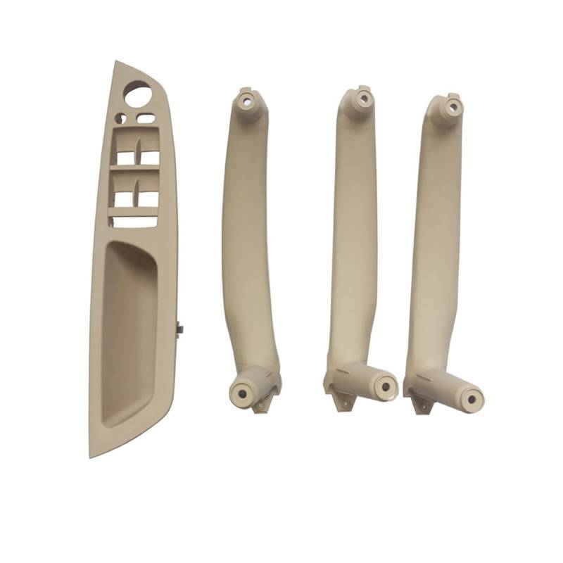 GIGIROM LHD RHD Verbesserter Innentür-Armlehnenverkleidungs-Zuggriffsatz Ersatz, for, for X5 X6 E70 E71 E72 2007-2013 Türgriff-Außenabdeckung(Beige LHD 4PCS Set) von GIGIROM