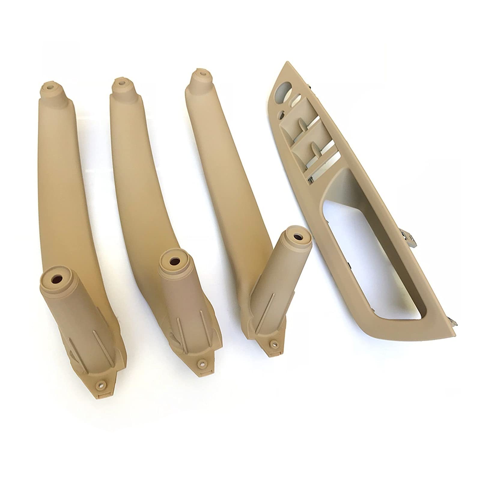 GIGIROM RHD Innentür-Armlehne for rechte Fahrerseite, kompletter Satz aus Leder, for, for X5 X6 E70 E71 E72 2007-2013 Türgriff-Außenabdeckung(RHD Beige 4pcs) von GIGIROM