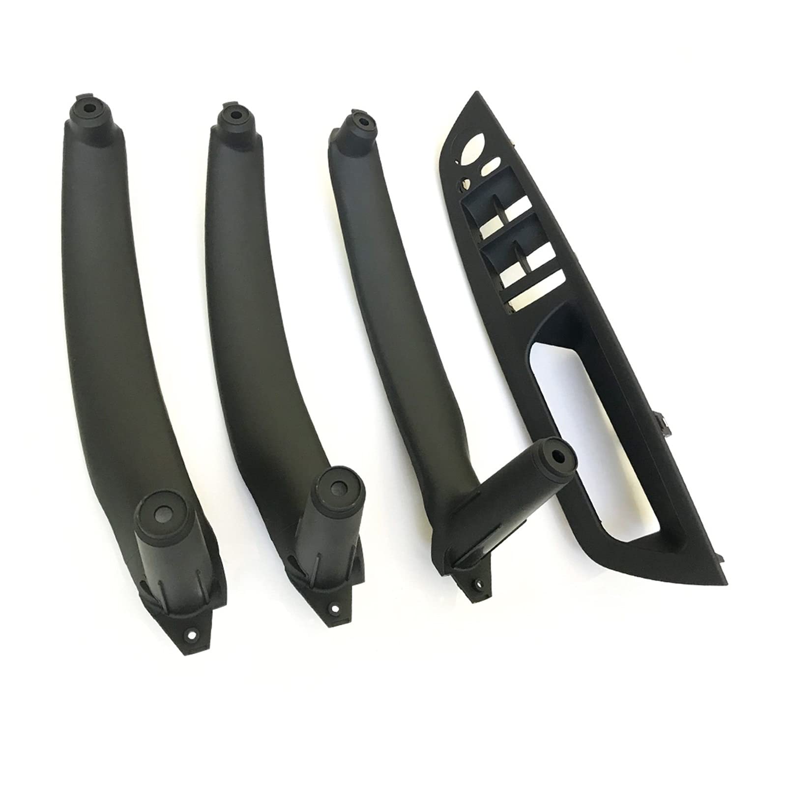 GIGIROM RHD Innentür-Armlehne for rechte Fahrerseite, kompletter Satz aus Leder, for, for X5 X6 E70 E71 E72 2007-2013 Türgriff-Außenabdeckung(RHD Black 4pcs) von GIGIROM