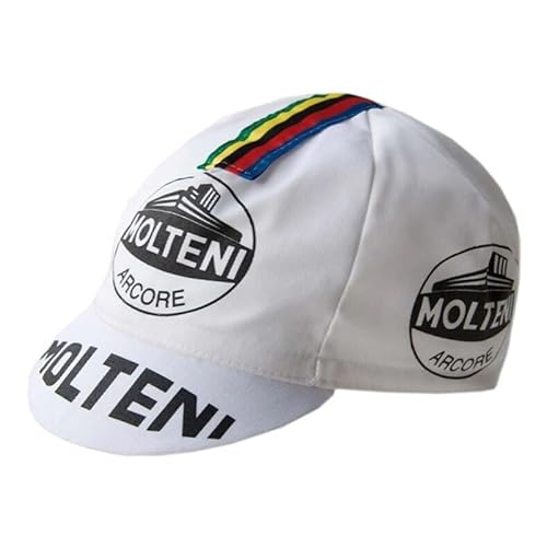 Fahrradkappe, Vintage-Team, Molteni, Weltmeisterschaft, Weiß von GIST