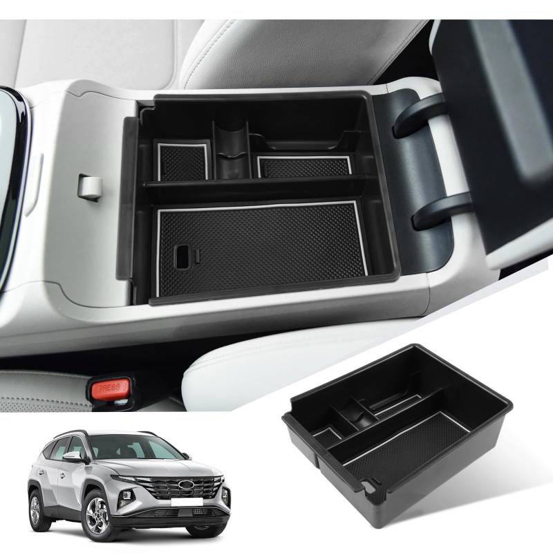 GIUD Hyundai Tucson NX4 2021 2022 2023 Ablagefach für Mittelkonsole, Zentrale Konsole Organizer für die Aufbewahrung von Kleinen Gegenständen, Hyundai Tucson NX4 Zubehör von GIUD