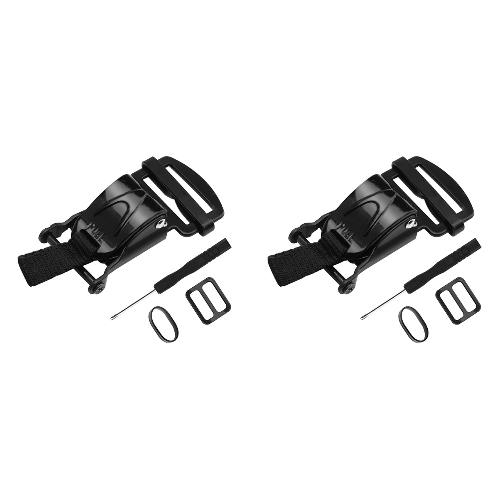 GIWFBQTR 2X Helm-Schnellverschluss--Set, Ratschenhelme für Kinnriemen Bis zu 2,5 cm, Motorradhelme Schwarz von GIWFBQTR