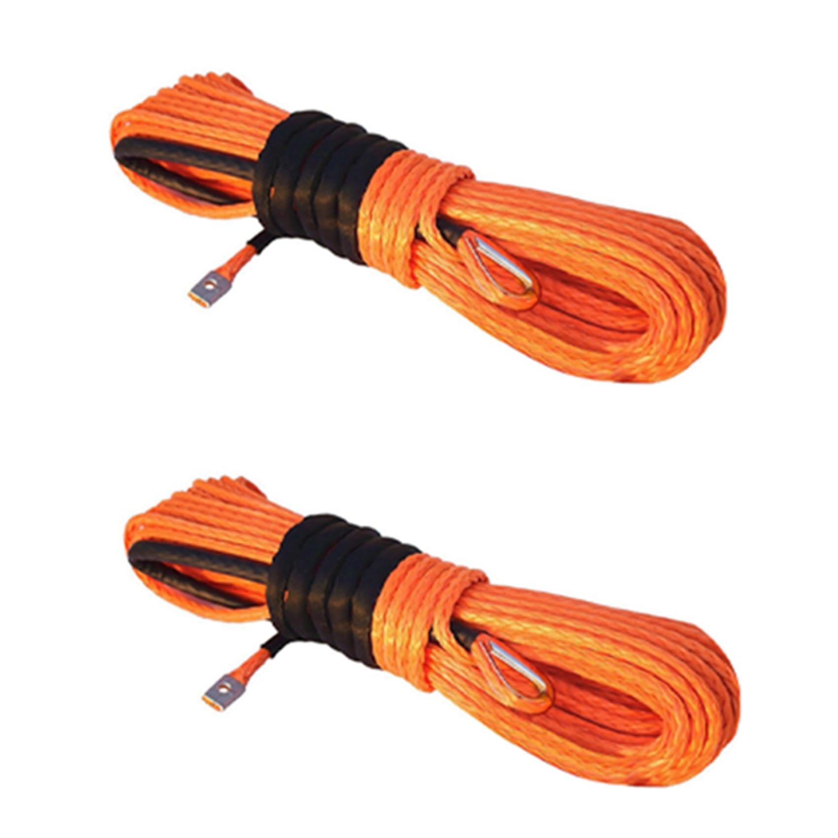 GIWFBQTR 2X Synthetisches Winden Seil, Orange 1/4 X 50Ft Synthetisches Windenseil Kabel für ATV UTV SUV Bootswinde von GIWFBQTR