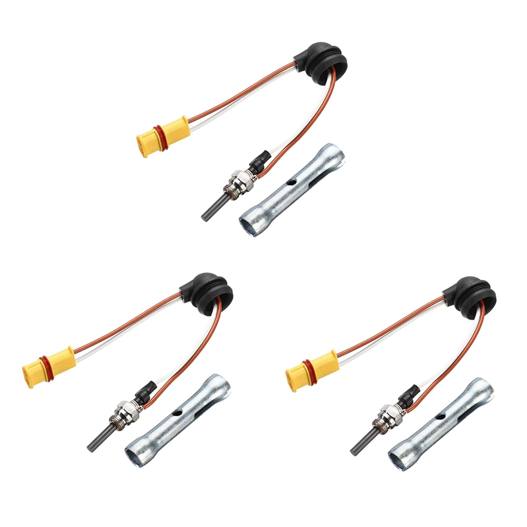 GIWFBQTR 3X 12V-24V Rohöl Heizung mit SchlüSsel für Eber Spacher Glowpin Glow Pin Plug 1000-8000KVA für Airtronic D2 D4 D4S von GIWFBQTR