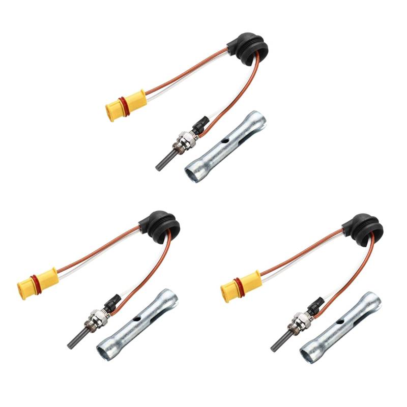 GIWFBQTR 3X 12V-24V Rohöl Heizung mit SchlüSsel für Eber Spacher Glowpin Glow Pin Plug 1000-8000KVA für Airtronic D2 D4 D4S von GIWFBQTR