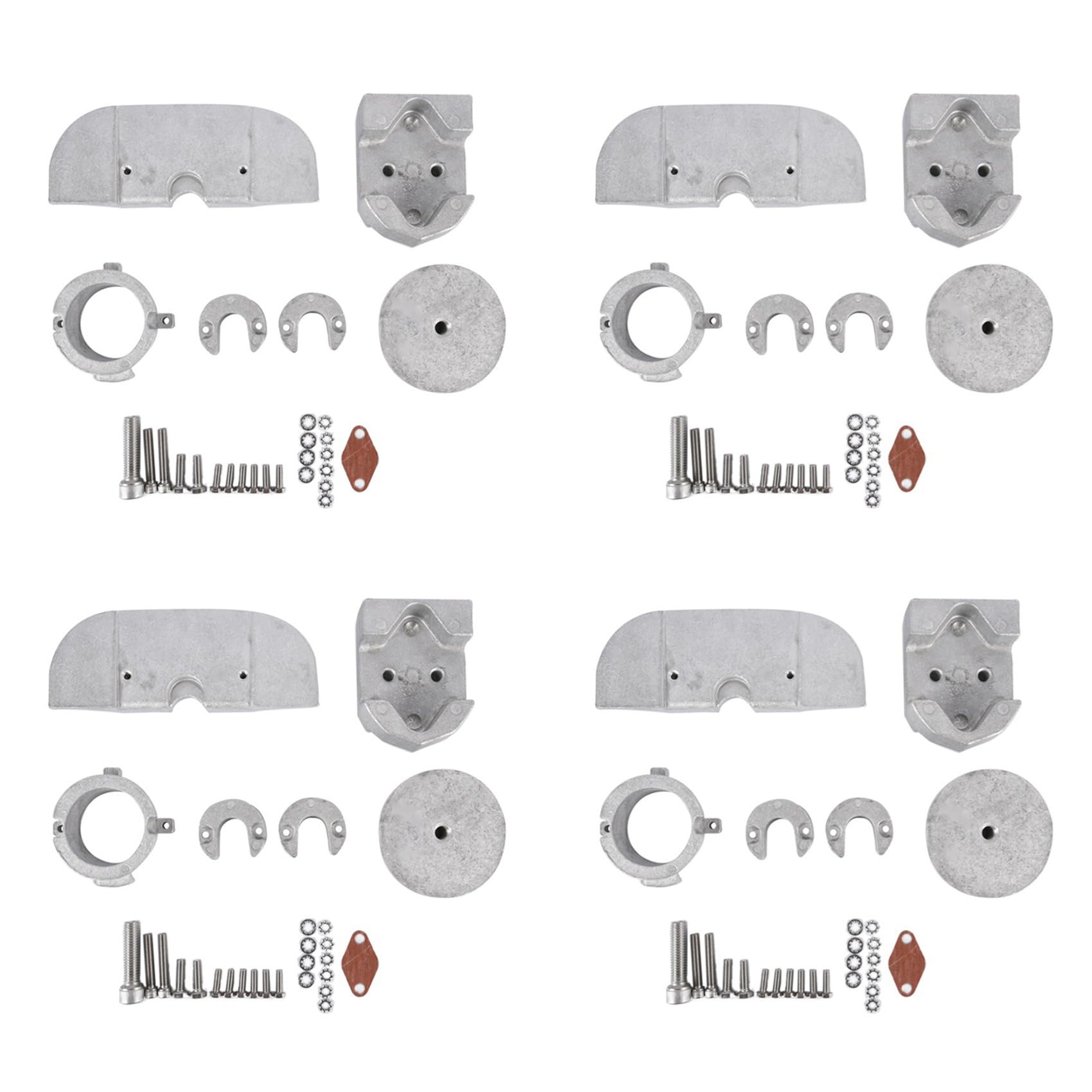 GIWFBQTR 4X AußEnbordmotor-Anoden-Aluminiumlegierungs-Kit für Mercury Alpha One Gen 888756Q03 888756Q01 AußEnbordmotor-Schutzanode von GIWFBQTR