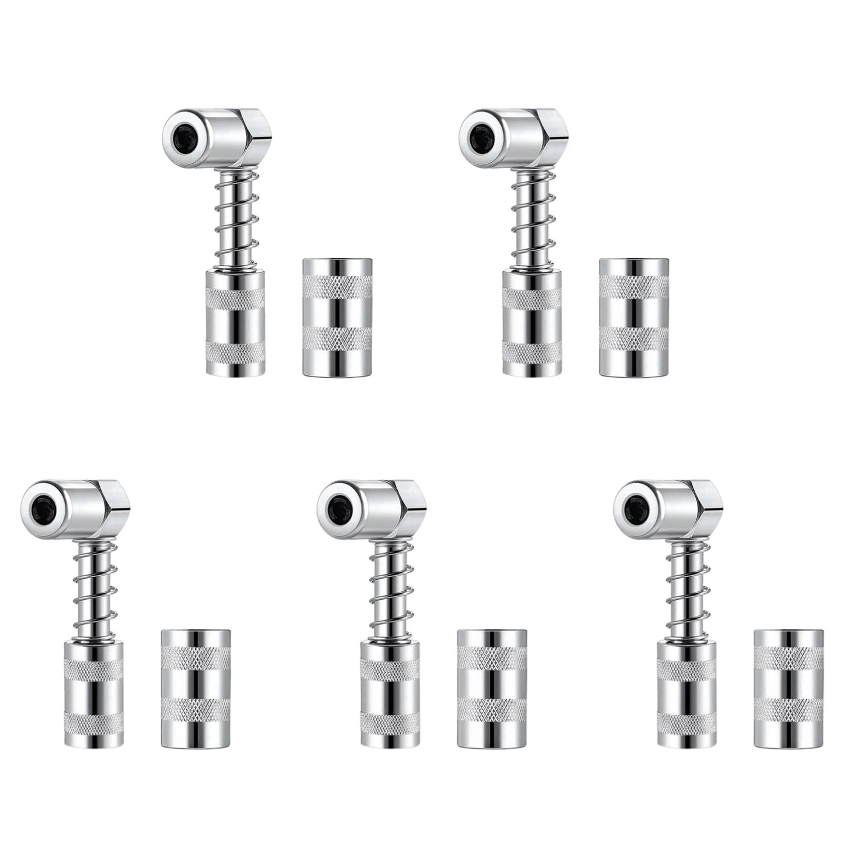 GIWFBQTR 5X Fett DüSen Adapter Fett Presse - ZubehöR 90 Grad Fett Kupplung Adapter mit HüLse 3 Klauen Fett Werkzeug von GIWFBQTR